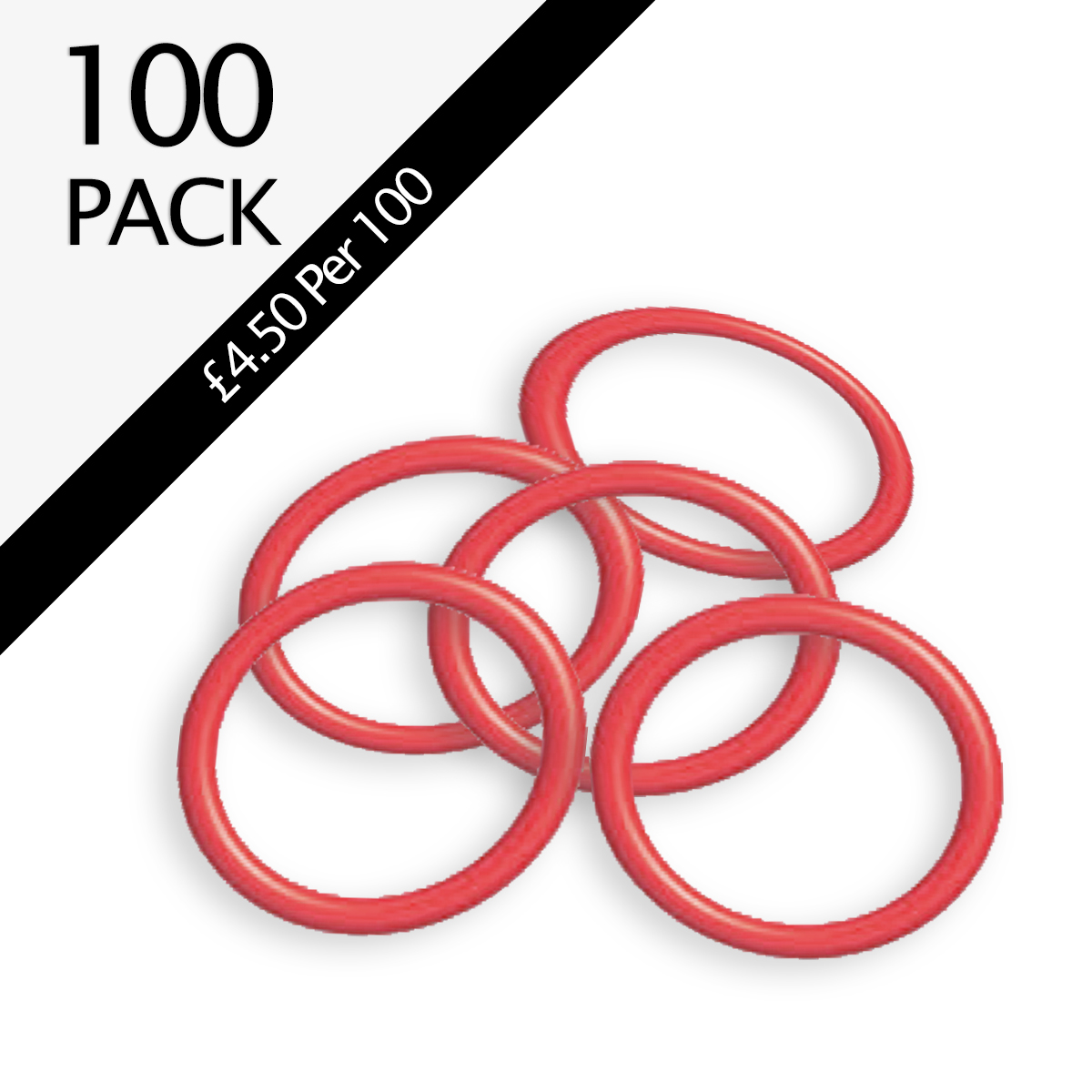 CO2 Fire Extinguisher Orange Horn O-Rings - Pack of 100