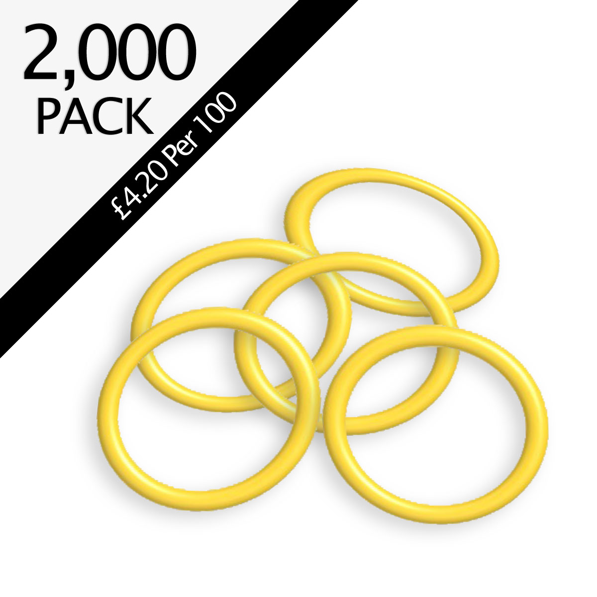 CO2 Fire Extinguisher Yellow Horn O-Rings Pack of 2,000