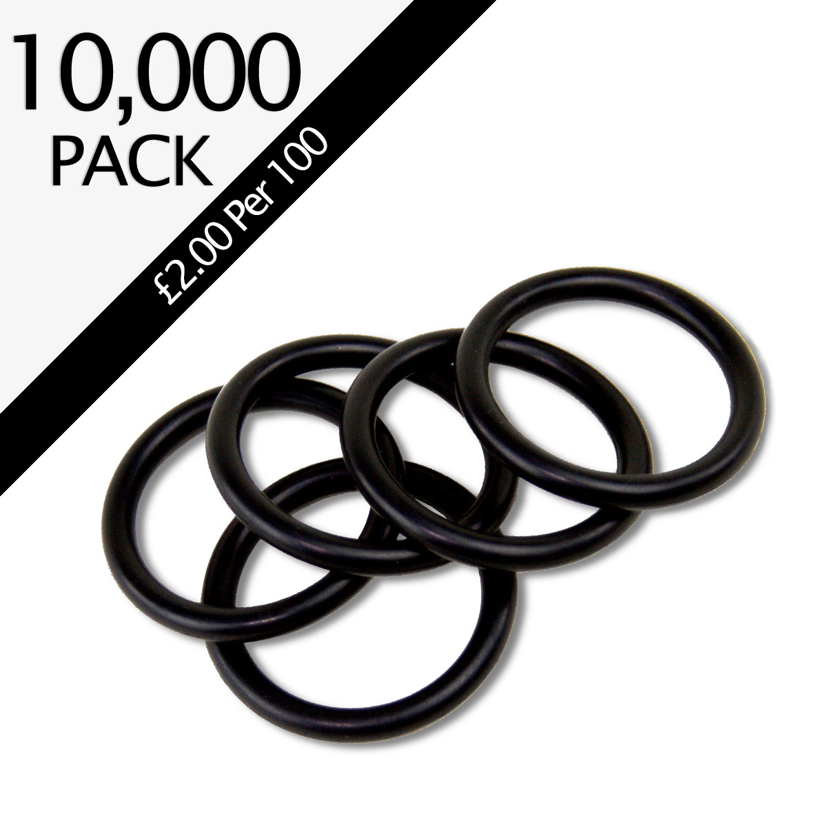 Nitrile Rubber Black 11mm O-Rings - Pack of 10,000