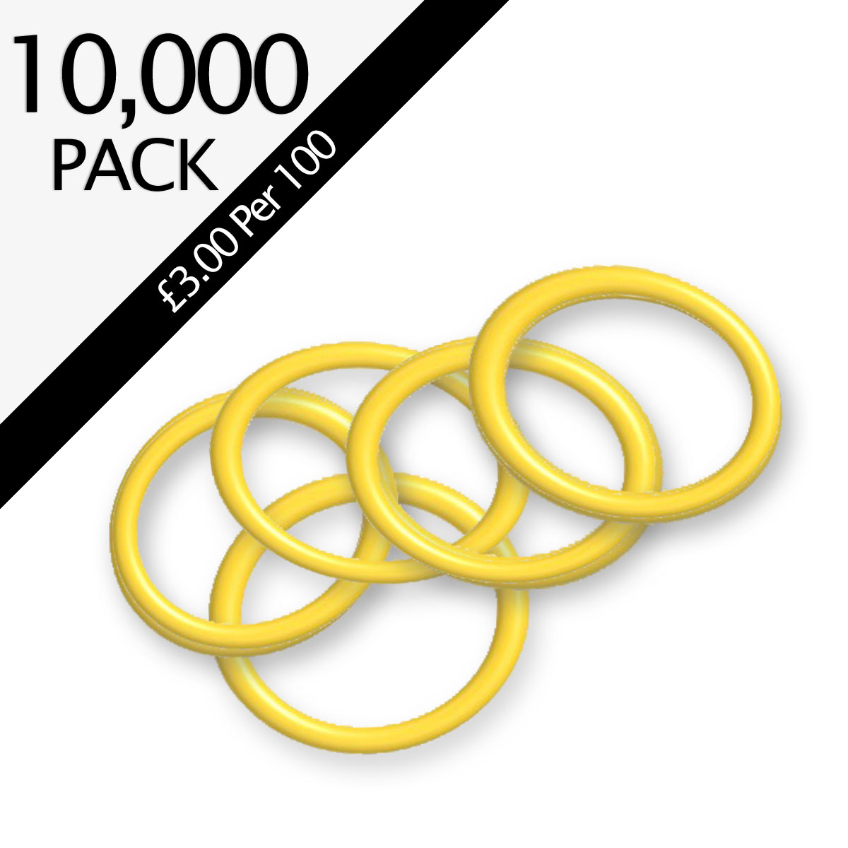 Nitrile Rubber Yellow 11mm O-Rings - Pack of 10,000