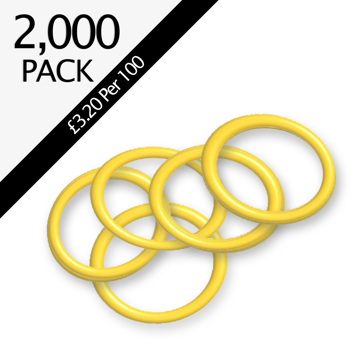 Nitrile Rubber Yellow 11mm O-Rings - Pack of 2,000