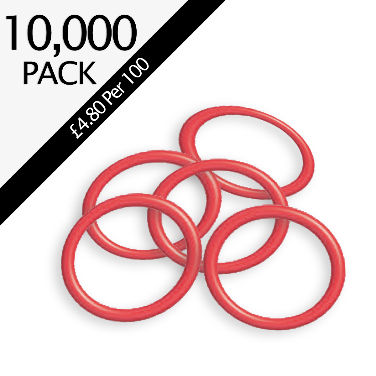 CO2 Fire Extinguisher Orange Horn O-Rings - Pack of 10,000