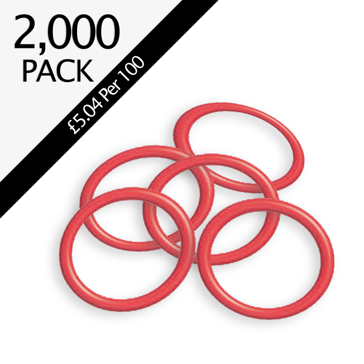 CO2 Fire Extinguisher Orange Horn O-Rings - Pack of 2,000